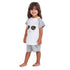 Girls summer pajama set Cat t-shirt + Grey shorts